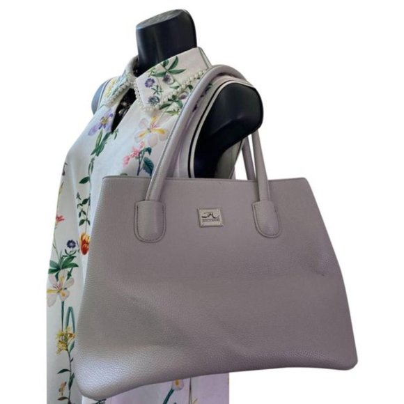 Jessica Moore Handbags - Jessica Moore Gray Faux Leather Shoulder Bag